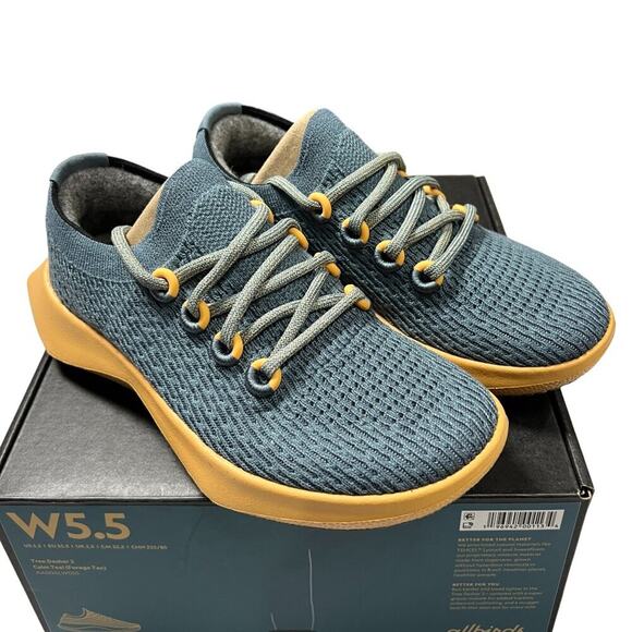 NEW Allbirds Tree Dasher 2 SIZE 5.5 Calm Teal Knit Active Run Shoe Sneaker NIB - Picture 2 of 16
